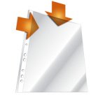 Pochette perforée, A4, ouvert en-haut et côté