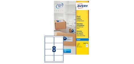 Etiquette d'expédition, 199,6 x 289,1 mm, blanc