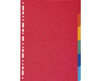 Dividers A4 220g 6P Bright - Assorted colours