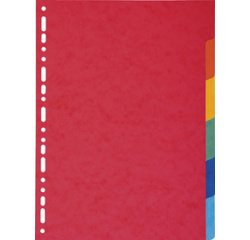 Dividers A4 220g 6P Bright - Assorted colours