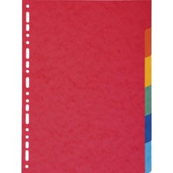 Dividers A4 220g 6P Bright - Assorted colours