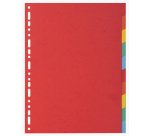 Intercalaire A4+ carte lustrée Exacompta 12 onglets neutres - Coloris assortis - 1 jeu