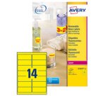 Removable label 99.1 x 38.1 mm laser Avery yellow - Box of 350