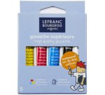 Gouache lefranc bourgeois sans composants toxiques boîte pegboardable 5 tubes 10ml