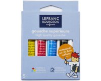 Gouache, étui carton de 5 tubes de 10 ml