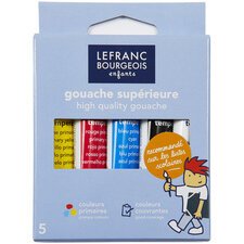 Gouache, étui carton de 5 tubes de 10 ml