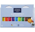 Gouache lefranc bourgeois sans composants toxiques boîte pegboardable 10 tubes 10ml