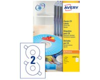 Cd-etiketten, diameter: 117 mm, wit