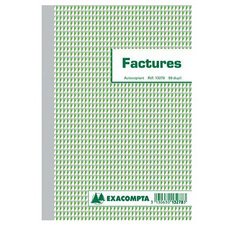 Manifolds Invoices 21x14,8cm 50 Carbonless Sheets Tripli Wrapped in 5 Films