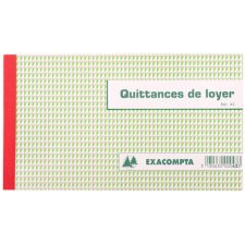  Manifold Quittances de loyer 12,5x21cm 50 feuillets tripli autocopiants - texte FR