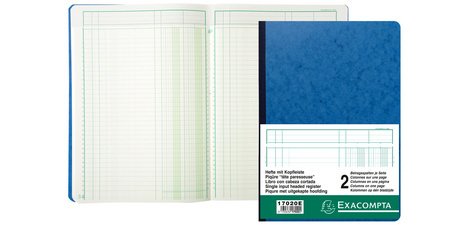Piqûre 32x25cm à tête paresseuse 8 colonnes sur 1 page - 31 lignes - 80 pages - Couleurs assorties