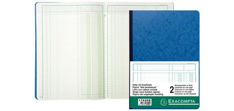 Piqûre 29,7x21cm à tête paresseuse 2 colonnes sur 1 page - 34 lignes - 80 pages - Couleurs assorties