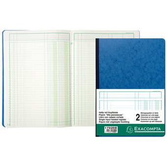 Register met uitgesneden hoofd - 29,7x21cm - 8 kolommen op 2 pagina's - 34 lijnen - 80 blad - Geassorteerd