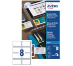 Cartes de visite Quick&Clean, 260 g/m2, blanc mat