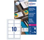 Cartes de visite Quick&Clean, 270 g/m2, satin blanc