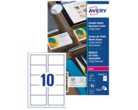 Cartes de visite Quick&Clean, 270 g/m2, satin blanc