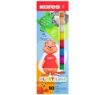 Pâte à modeler 'PLASTILINA', boîte de 10 couleurs