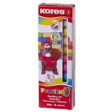 Boetseerklei 'PLASTILINA', doos met 10 kleuren