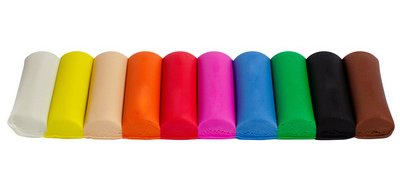 Pâte à modeler 'PLASTILINA', boîte de 10 couleurs
