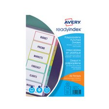 Intercalaires Readyindex, PP, 6 touches, A4