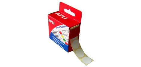 Adhesive pads Ø 15 mm white Apli - roll of 150
