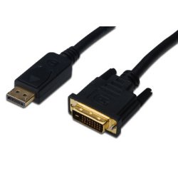 Câble adaptateur DisplayPort, DP - DVI-D 24+1, 3,0 m