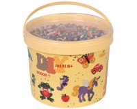 Hama Perles à repasser midi 'mélange', dans un seau