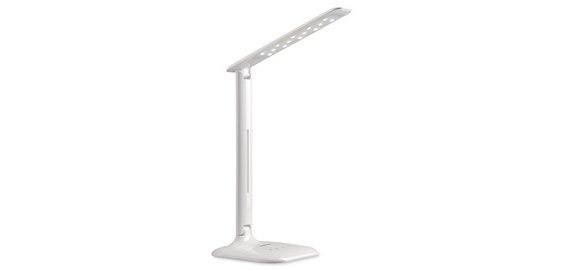 Bureaulamp met ledlicht Tropo met sokkel - wit