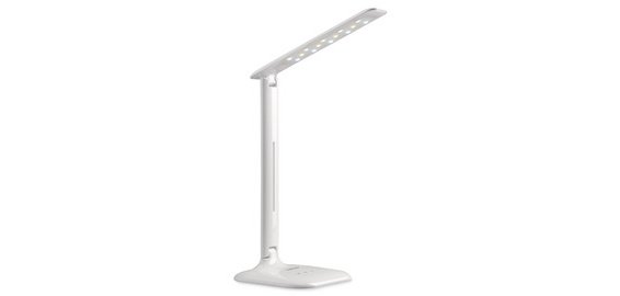 LED desk lamp Tropo, with base, white