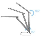 LED desk lamp Tropo, with base, white