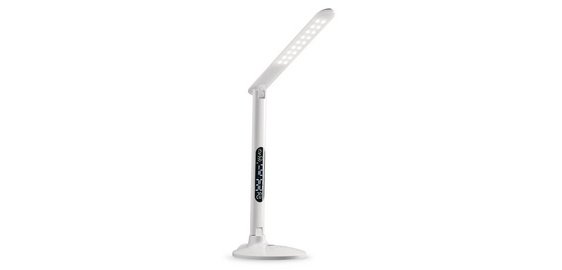 Strato LED desk lamp with base, white
