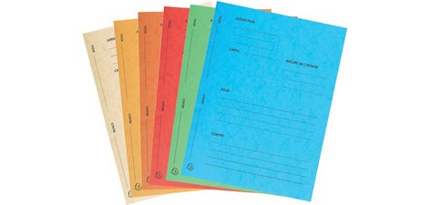 Packet of 25 pre-printed pleading folders Exacompta - 25x32 - color