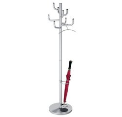 Portemanteau sur pied Sierra, 8 crochets, gris