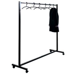 Plastic clothes hanger, black