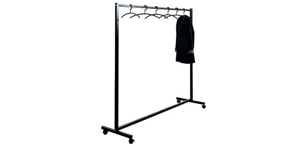 Plastic clothes hanger, black