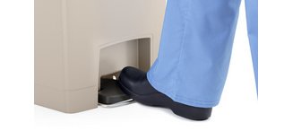 Collecteur à pédale Slim Jim, 30 litres, blanc