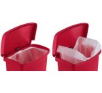 Collecteur à pédale Slim Jim, 30 litres, blanc