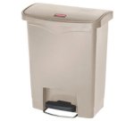 Collecteur à pédale Slim Jim, 30 litres, blanc