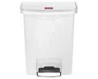 Collecteur à pédale Slim Jim, 30 litres, blanc