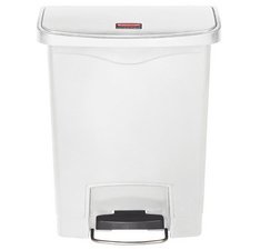 Collecteur à pédale Slim Jim, 30 litres, blanc