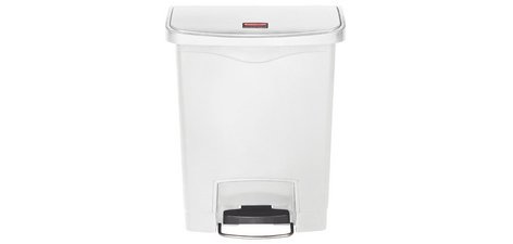 Collecteur à pédale Slim Jim, 30 litres, blanc