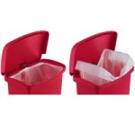 Collecteur à pédale Slim Jim, 90 litres, blanc