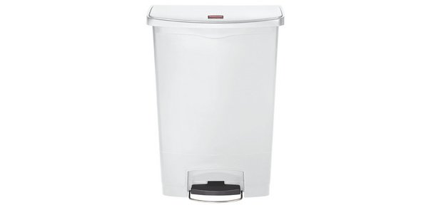 Collecteur à pédale Slim Jim, 90 litres, blanc