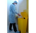 Collecteur à pédale Slim Jim, 90 litres, blanc