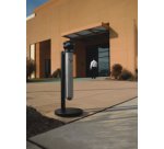 Cendrier sur base Infinity, rond, argent / noir