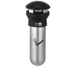 Cendrier mural Infinity, rond, argent / noir