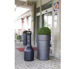 Cendrier sur pied Infinity Genie, rond, noir