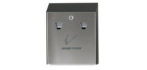 Cendrier mural Smockers' Station, noir / argent