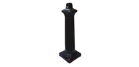 Ashtray on GroundsKeeper Tuscan base, black