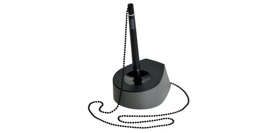 Ballpoint pen holder SALSA, light grey / black